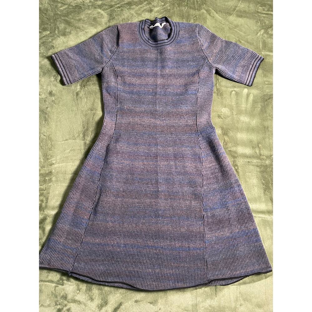 ATHLETA wool blend short sleeve knit sweater dress SZ Med